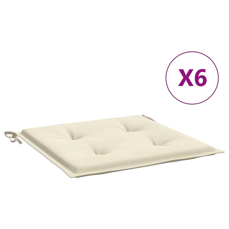 vidaXL Chair Cushion in Cream (Set of 6)