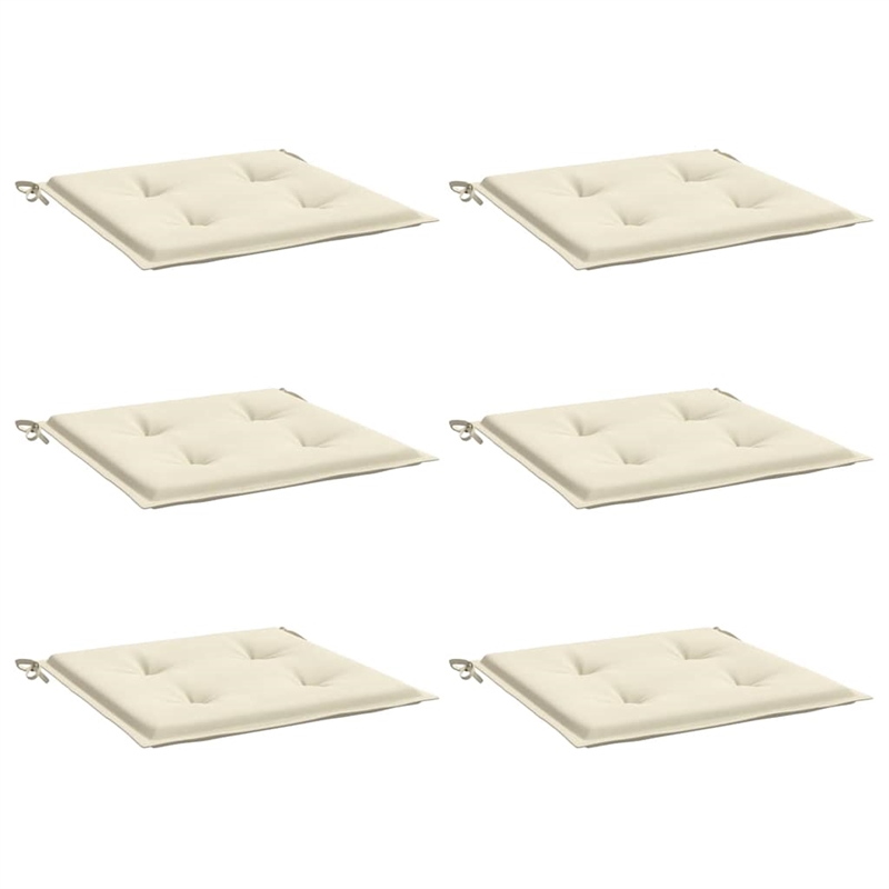 vidaXL Chair Cushion in Cream (Set of 6)