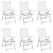 vidaXL Chair Cushion in Cream (Set of 6)