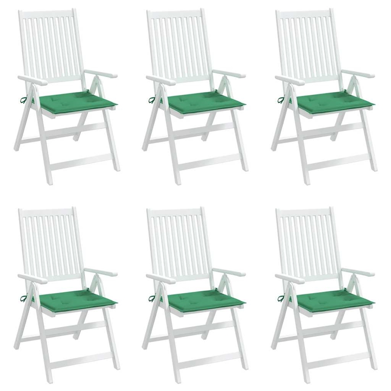 vidaXL Chair Cushion in Green (Set of 6)