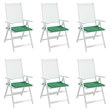 vidaXL Chair Cushion in Green (Set of 6)