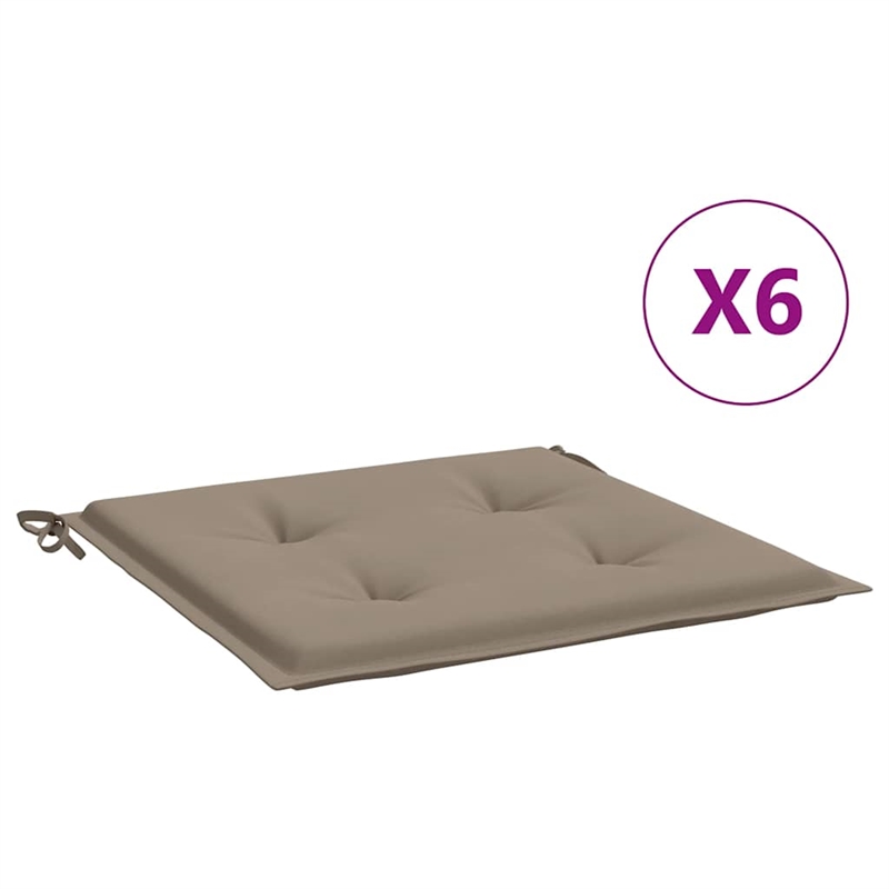 vidaXL Chair Cushion in Taupe (Set of 6)
