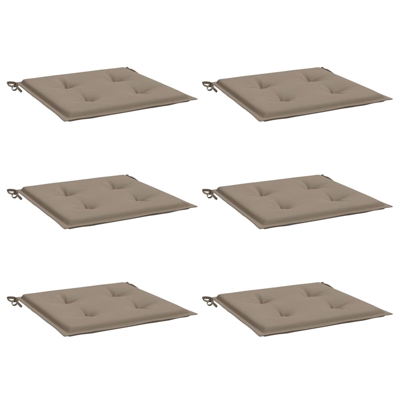 vidaXL Chair Cushion in Taupe (Set of 6)