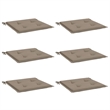 vidaXL Chair Cushion in Taupe (Set of 6)