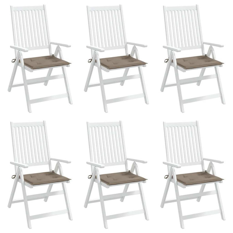 vidaXL Chair Cushion in Taupe (Set of 6)