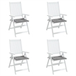 vidaXL Chair Cushion in Gray (Set of 4)