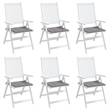 vidaXL Chair Cushion in Gray (Set of 6)