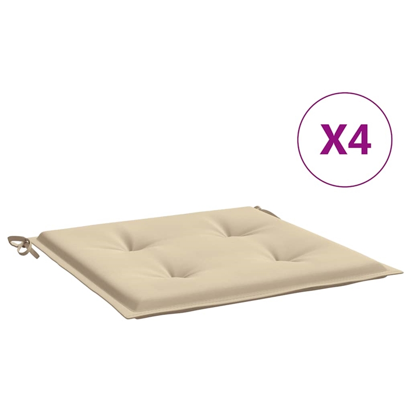vidaXL Chair Cushion in Beige (Set of 4)