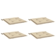 vidaXL Chair Cushion in Beige (Set of 4)
