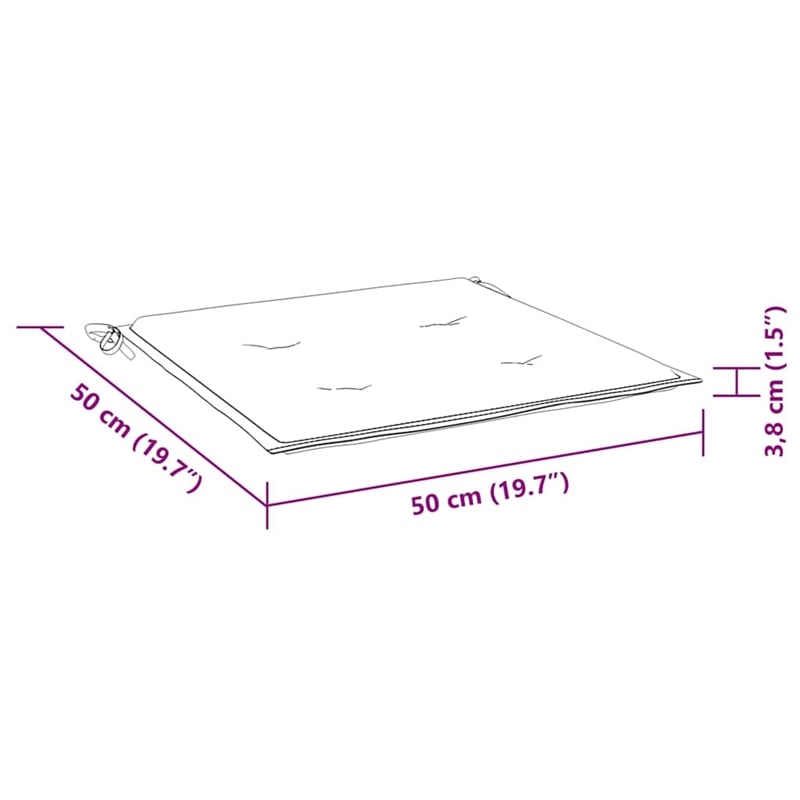 vidaXL Chair Cushion in Beige (Set of 4)