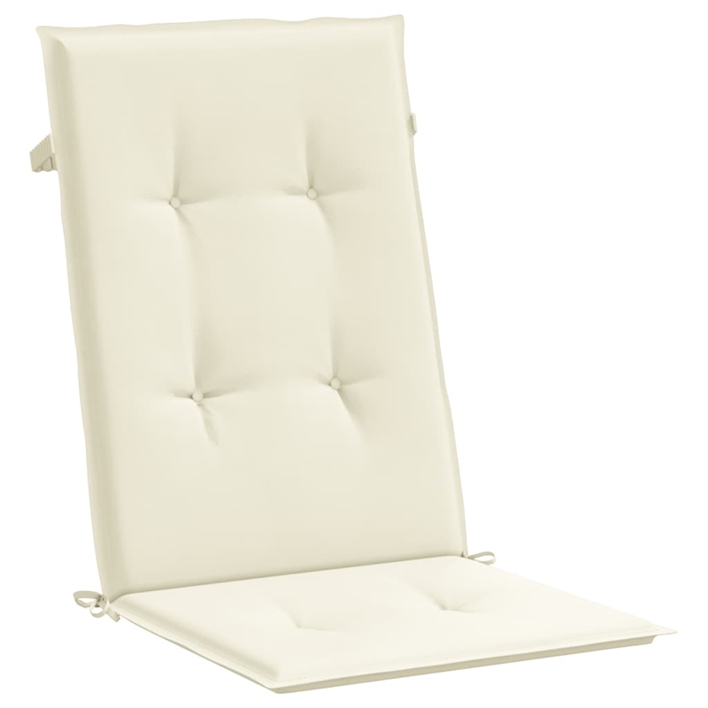 vidaXL Highback Chair Cushion in Cream (Set of 6)