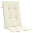 vidaXL Highback Chair Cushion in Cream (Set of 6)