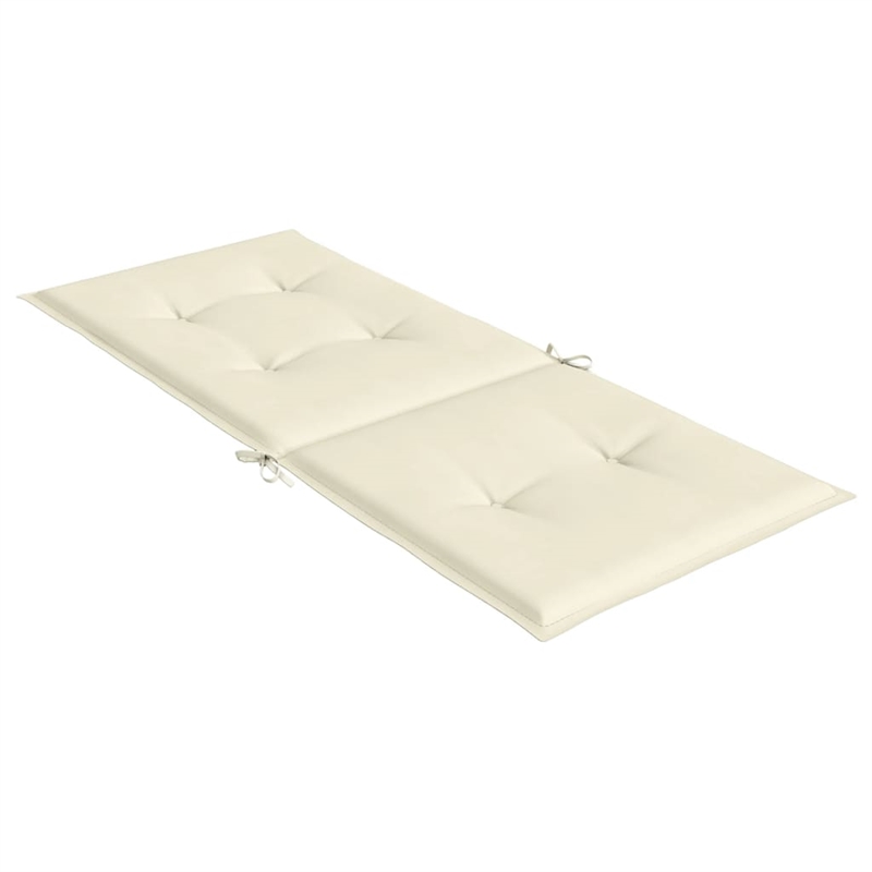 vidaXL Highback Chair Cushion in Cream (Set of 6)