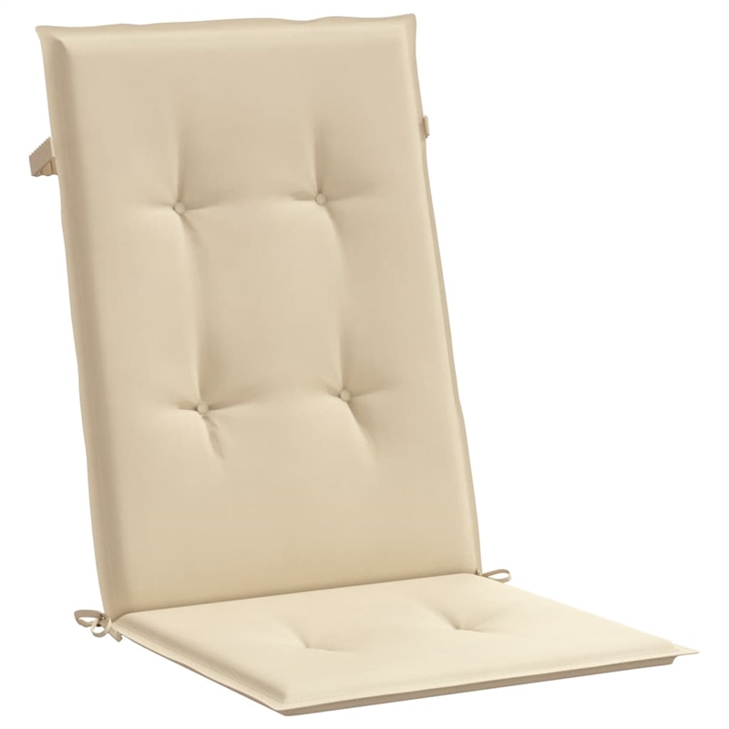 vidaXL Highback Chair Cushion in Beige (Set of 6)
