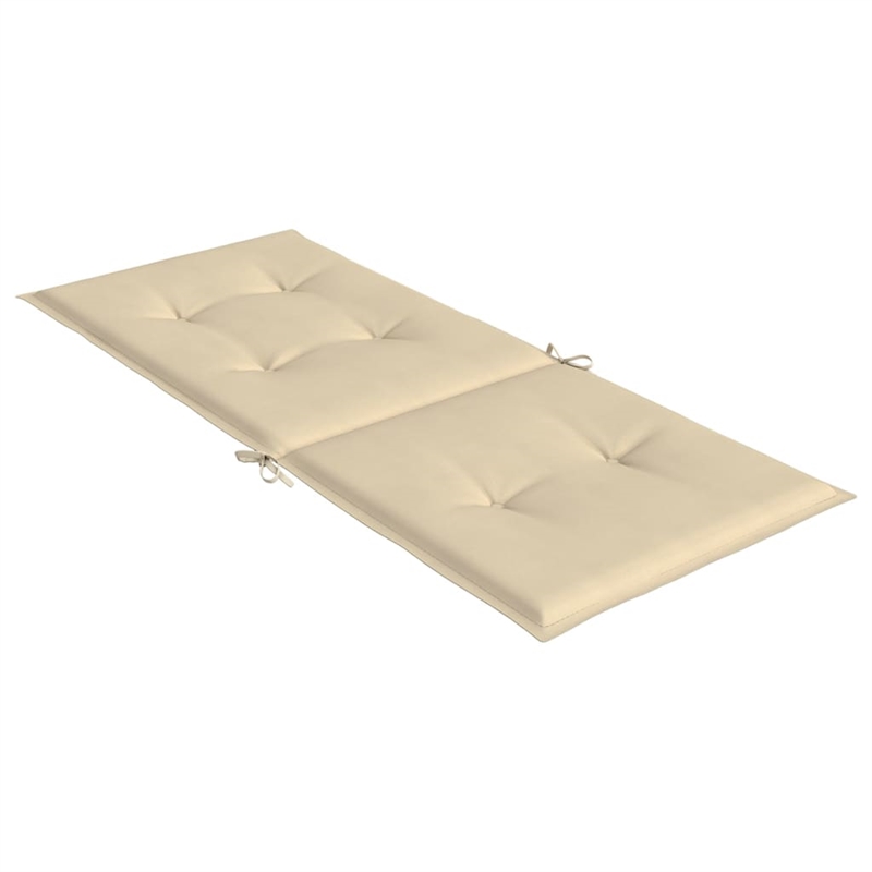 vidaXL Highback Chair Cushion in Beige (Set of 6)
