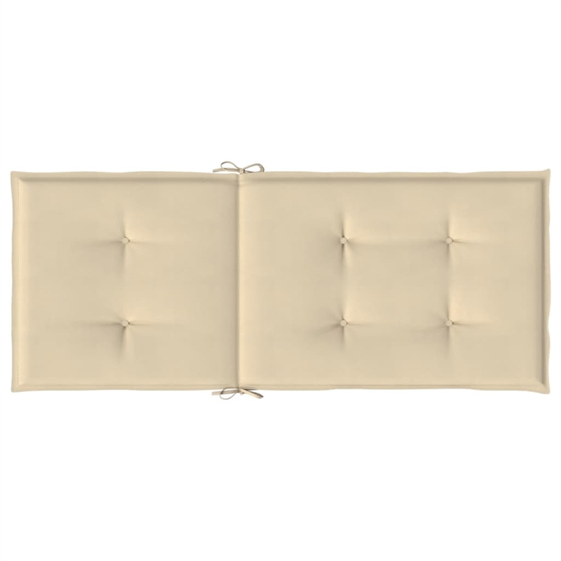 vidaXL Highback Chair Cushion in Beige (Set of 6)