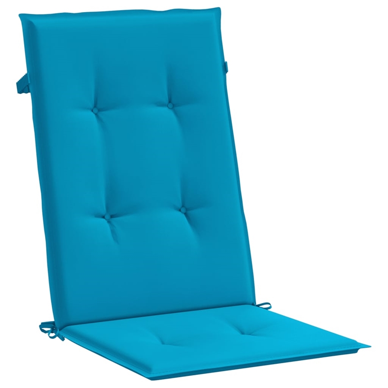 vidaXL Highback Chair Cushion in Blue (Set of 6)