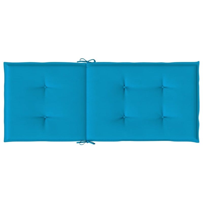 vidaXL Highback Chair Cushion in Blue (Set of 6)