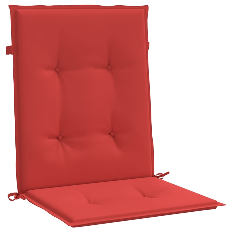 vidaXL Lowback Chair Cushion in Red (Set of 6)