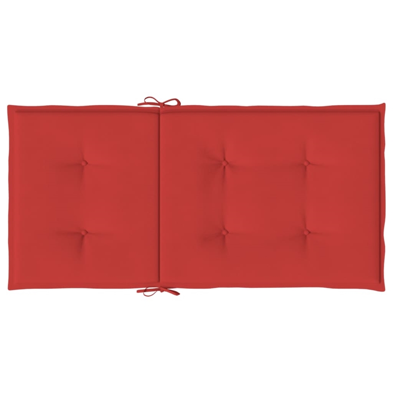 vidaXL Lowback Chair Cushion in Red (Set of 6)