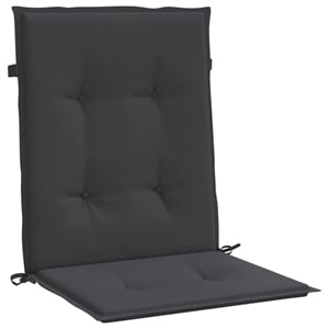 vidaXL Lowback Chair Cushion in Black (Set of 6)