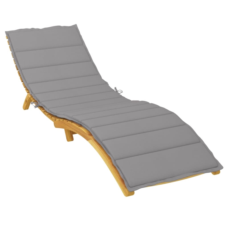 vidaXL Sun Lounger Cushion in Gray
