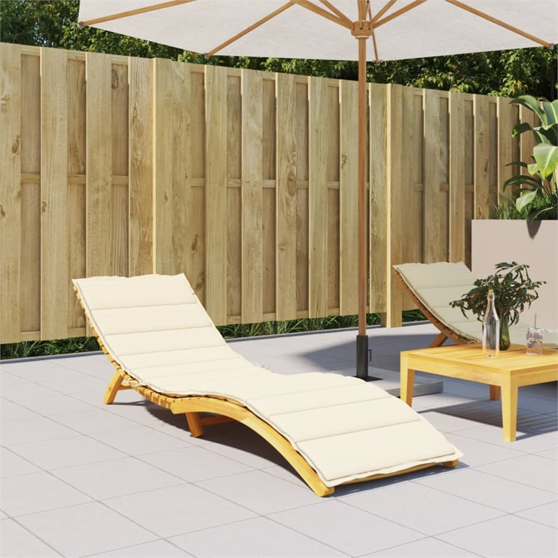 vidaXL Sun Lounger Cushion in Cream