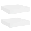 vidaXL MDF and Metal Wall Shelf in White Honeycomb (Set of 2)