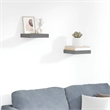 vidaXL MDF and Metal Wall Shelf in Gray Honeycomb (Set of 2)