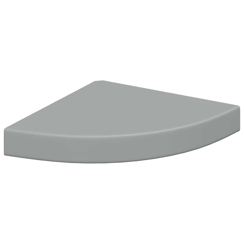 vidaXL MDF & Metal Wall Mounted Corner Shelf in Gray Honeycomb