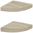 vidaXL MDF and Metal Corner Shelf in Oak Honeycomb (Set of 2)