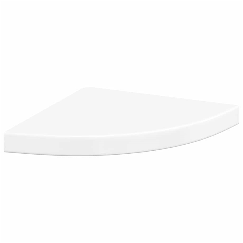 vidaXL MDF and Metal Corner Shelf in White Honeycomb
