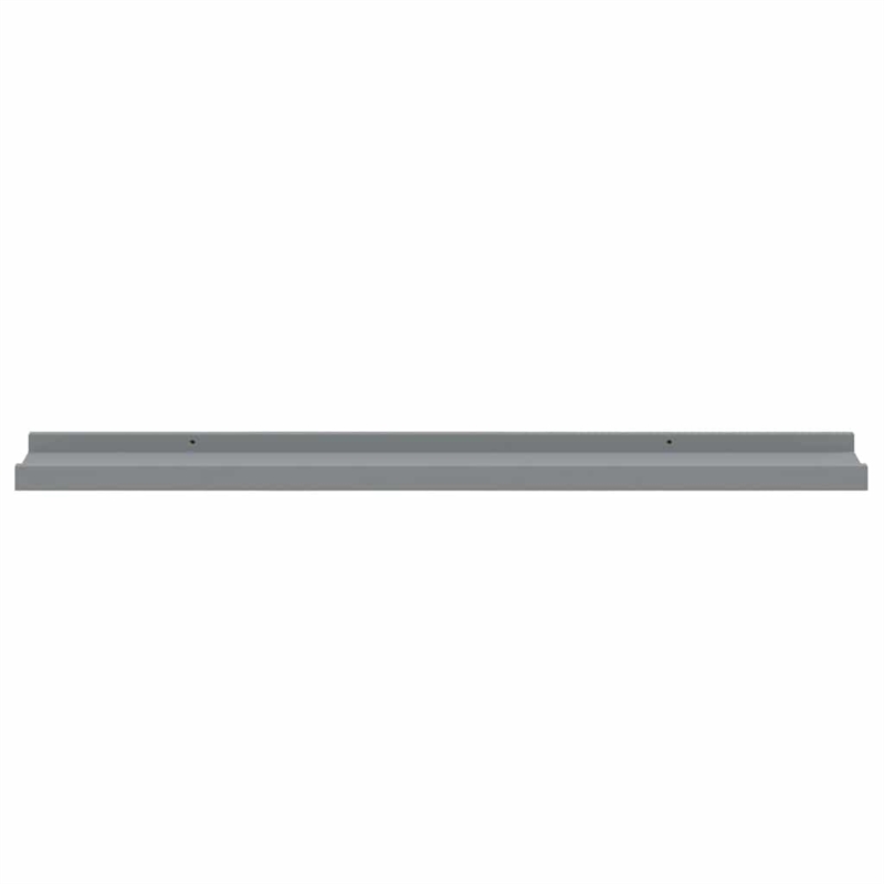 vidaXL Lacquered MDF Frame Ledge Shelf in Gray (Set of 2)