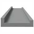 vidaXL Lacquered MDF Frame Ledge Shelf in Gray (Set of 2)