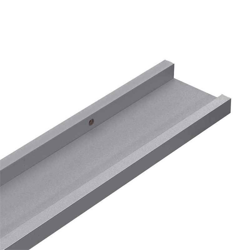 vidaXL Lacquered MDF Frame Ledge Shelf in Gray (Set of 2)