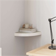vidaXL MDF & Metal Wall Mounted Corner Shelf in Oak and White Honeycomb