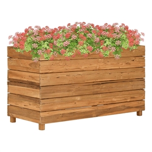 vidaXL Medium Steel Raised Garden Bed in Natural