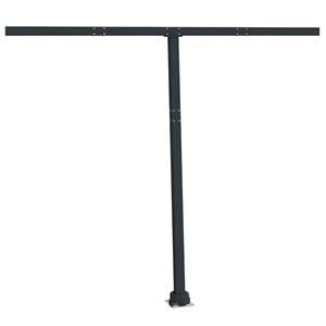 vidaXL Iron 118.1 x 96.5&quot Awning Post Set in Anthracite/Gray