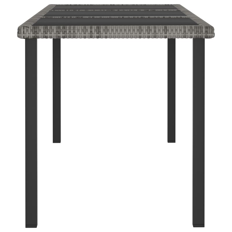 vidaXL Garden Dining Table in Gray