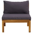 vidaXL Solid Acacia Wood Garden Lounge Set in Dark Gray