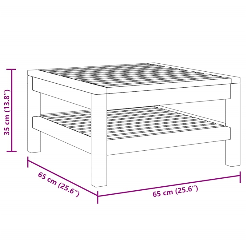 vidaXL Medium Acacia Wood Coffee Table in Natural