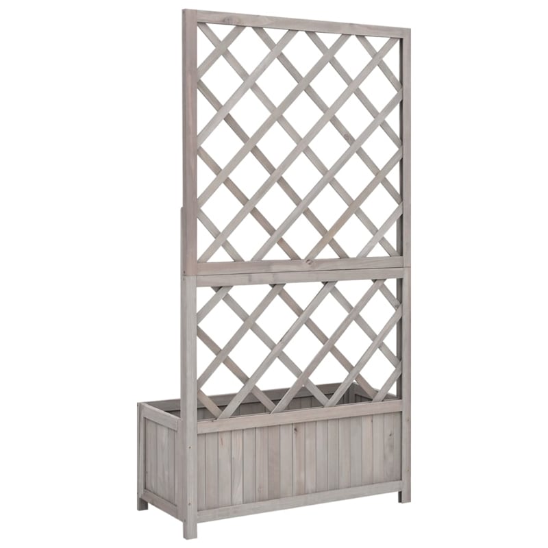 vidaXL Firwood Garden Planter in Gray