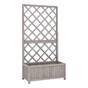 vidaXL Firwood Garden Planter in Gray