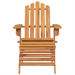 vidaXL Solid Acacia Wood Standard Foldable Garden Chair in Natural Wood