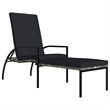 vidaXL Galvanized Steel Sun Lounger in Gray