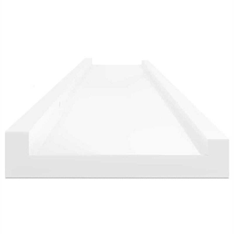 vidaXL MDF Wall Shelf in White (Set of 2)