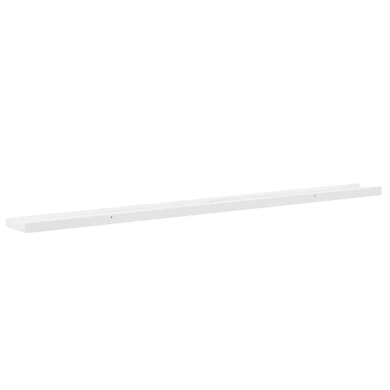 vidaXL MDF Wall Shelf in White (Set of 2)