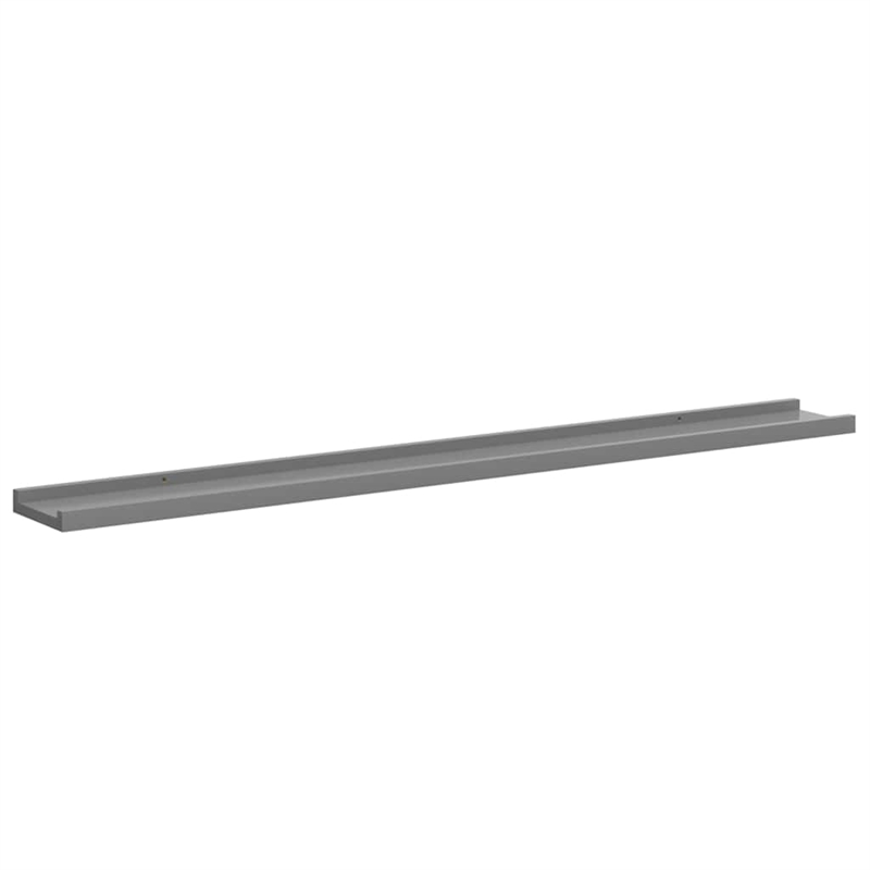 vidaXL MDF Wall Shelf in Gray (Set of 2)