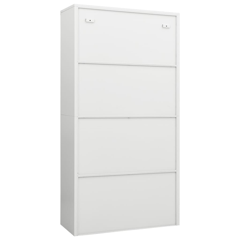 vidaXL Steel Large Locker Cabinet in White