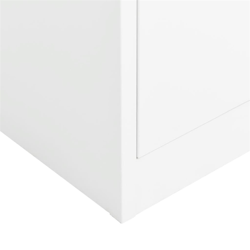 vidaXL Steel Large Locker Cabinet in White